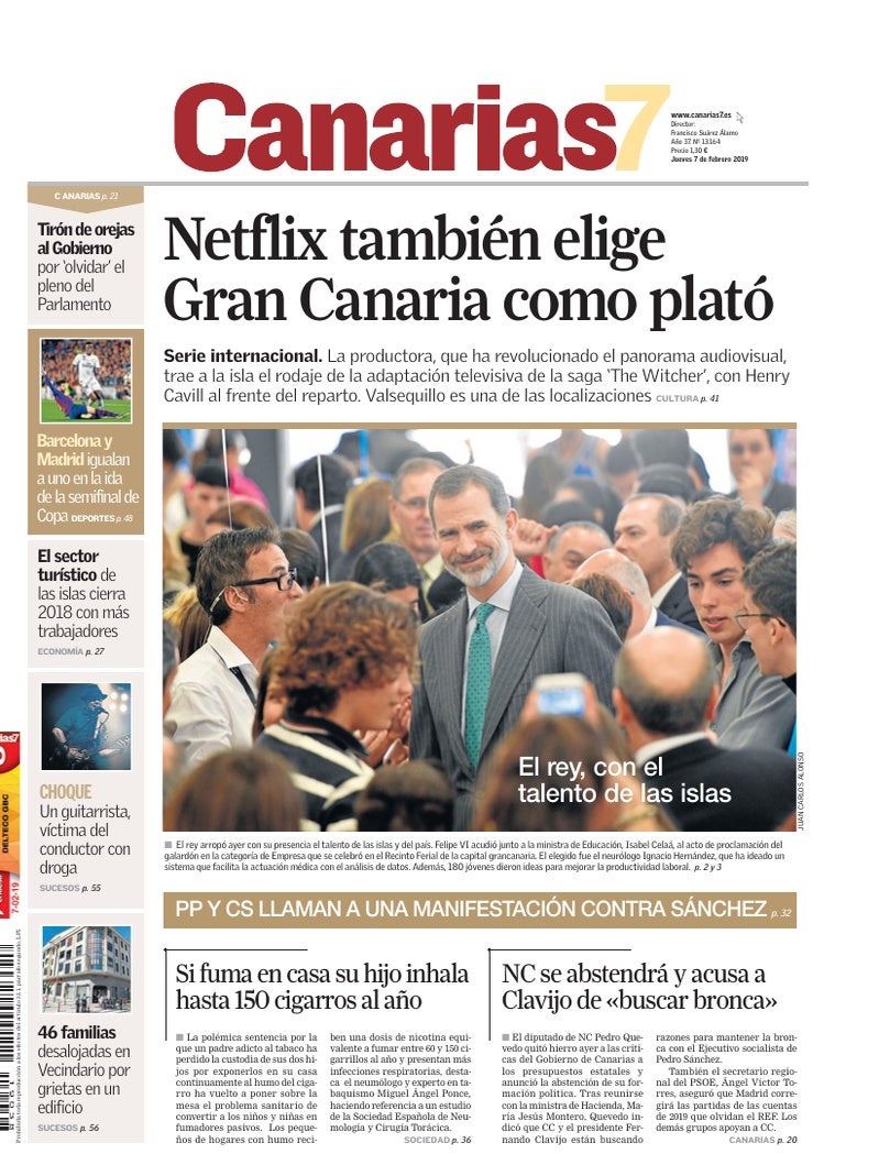 Portada Canarias7 07-02-2019