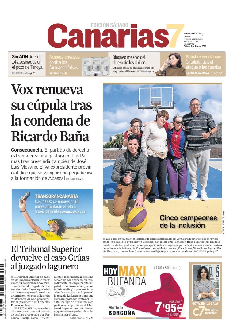 Portada Canarias7 09-02-2019