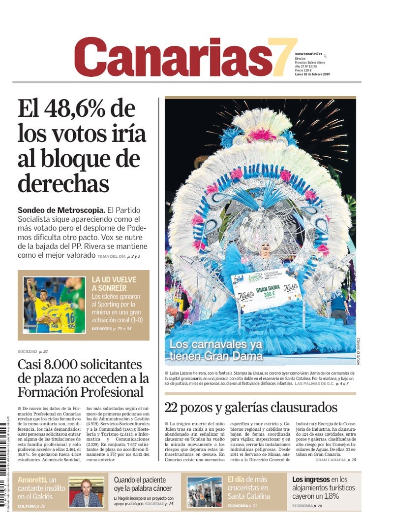 Portada Canarias7 18-02-2019