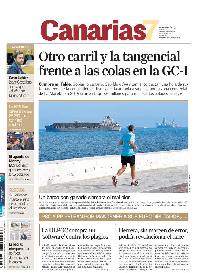 Portada Canarias7 27-02-2019