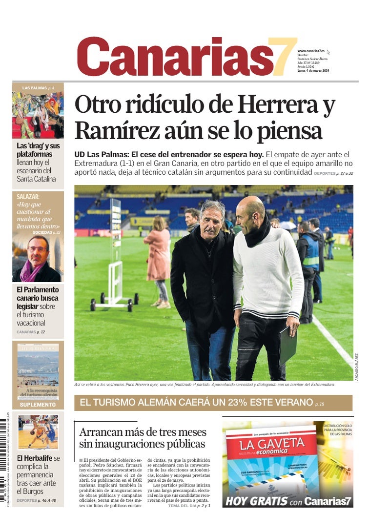 Portada Canarias7 04-03-2019