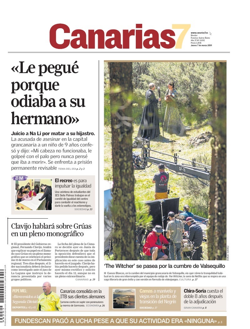 Portada Canarias7 07-03-2019