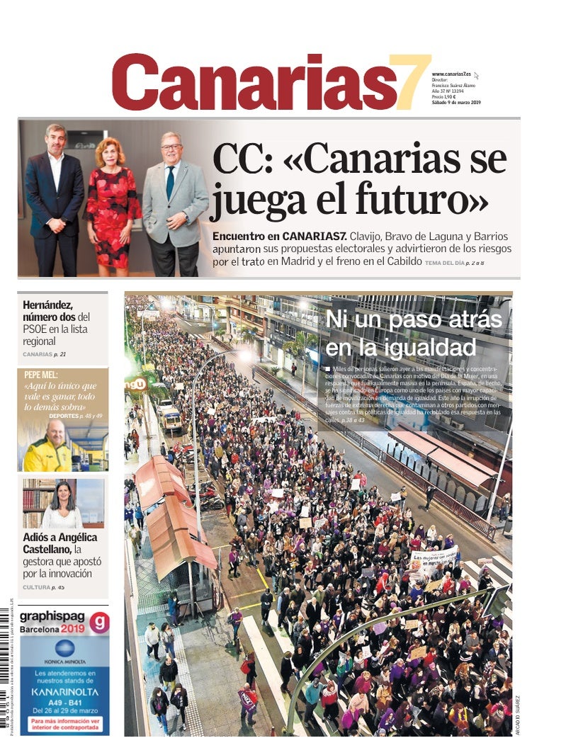 Portada Canarias7 09-03-2019