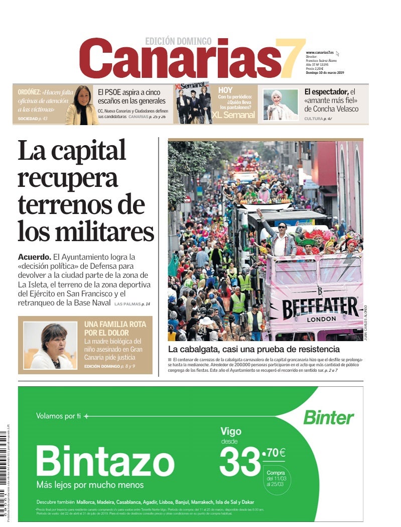 Portada Canarias7 10-03-2019