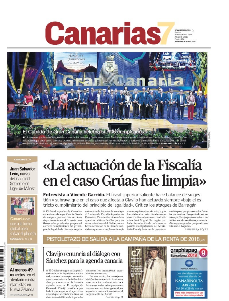 Portada Canarias7 16-03-2019