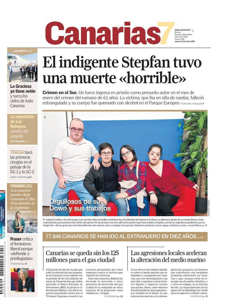 Portada Canarias7 21-03-2019