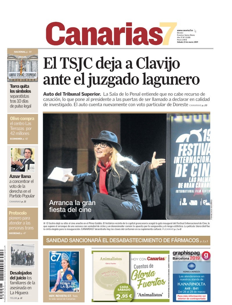 Portada Canarias7 23-03-2019