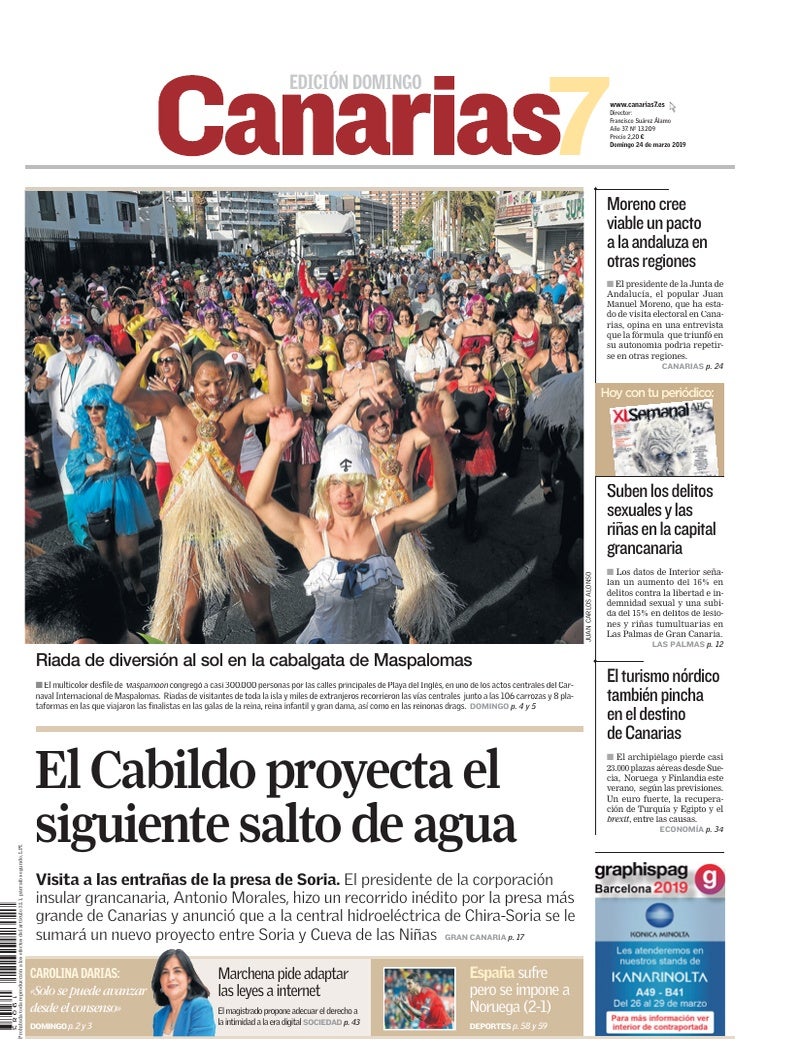 Portada Canarias7 24-03-2019