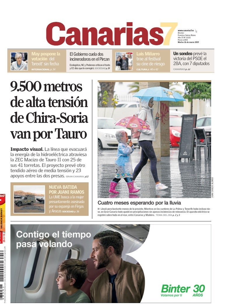 Portada Canarias7 26-03-2019