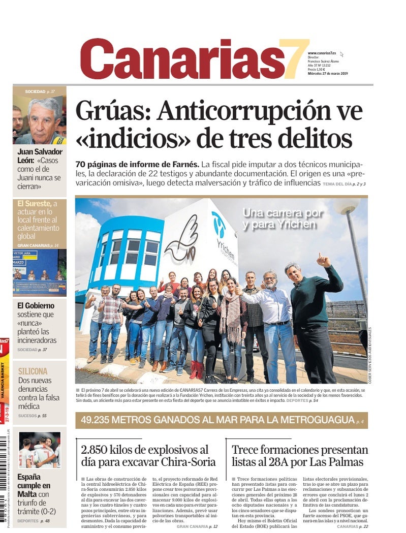 Portada Canarias7 27-03-2019