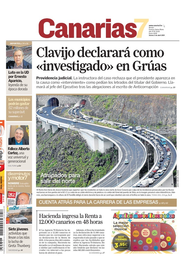Portada Canarias7 05-04-2019