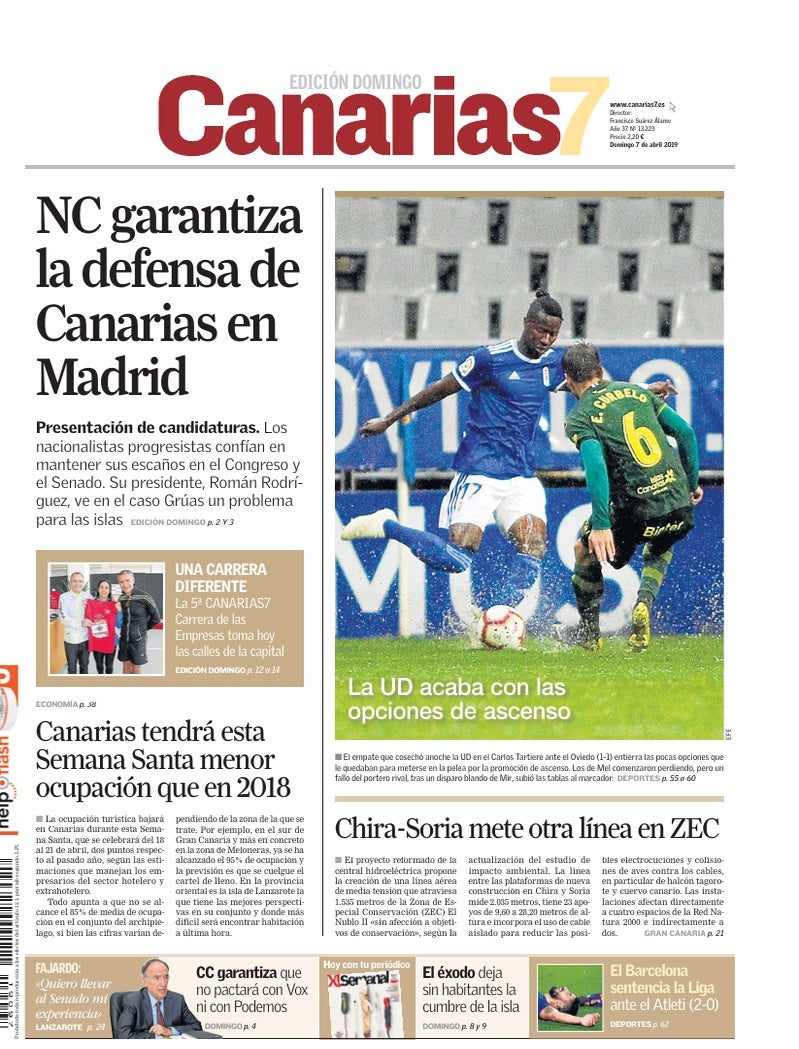 Portada Canarias7 07-04-2019