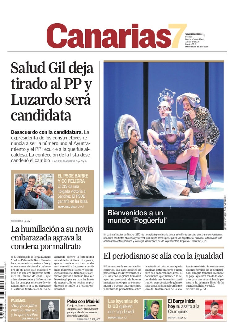 Portada Canarias7 10-04-2019