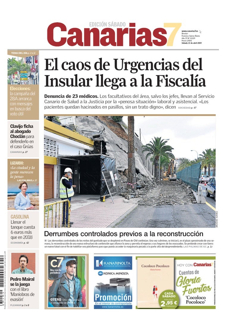 Portada Canarias7 13-04-2019