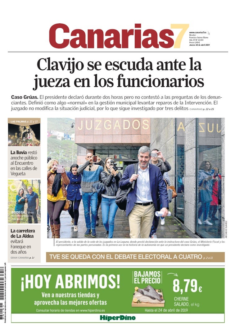Portada Canarias7 18-04-2019