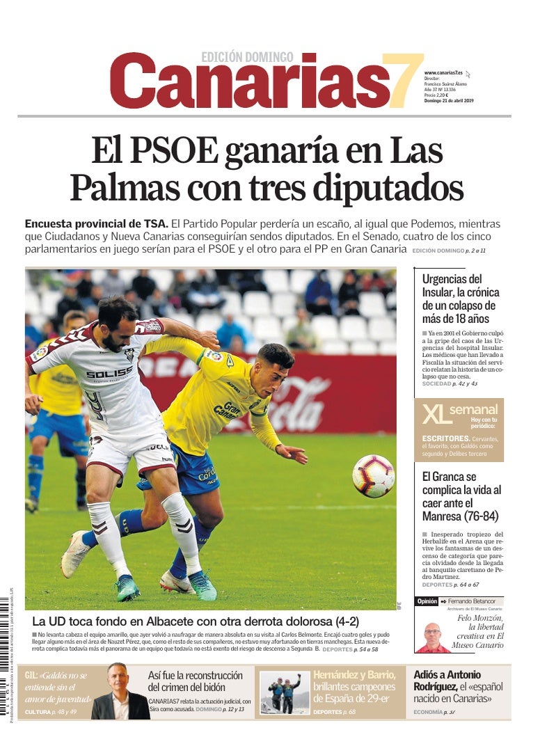 Portada Canarias7 21-04-2019