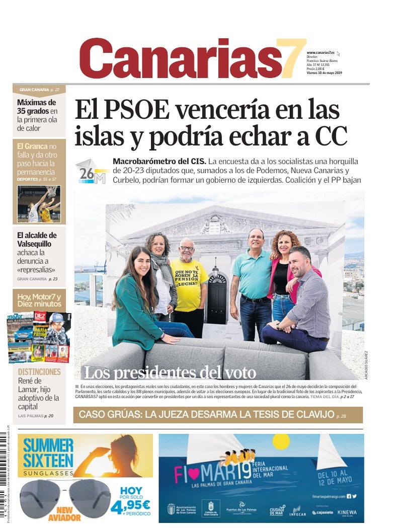 Portada Canarias7 10-05-2019