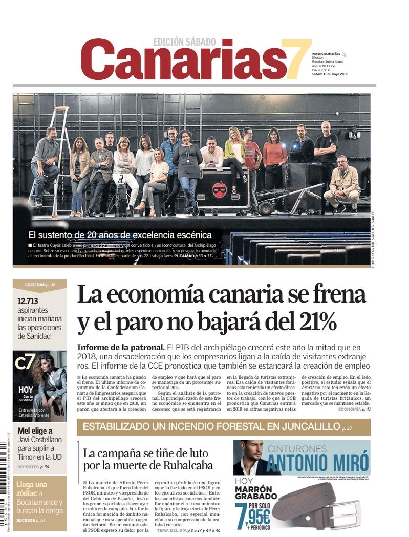 Portada Canarias7 11-05-2019