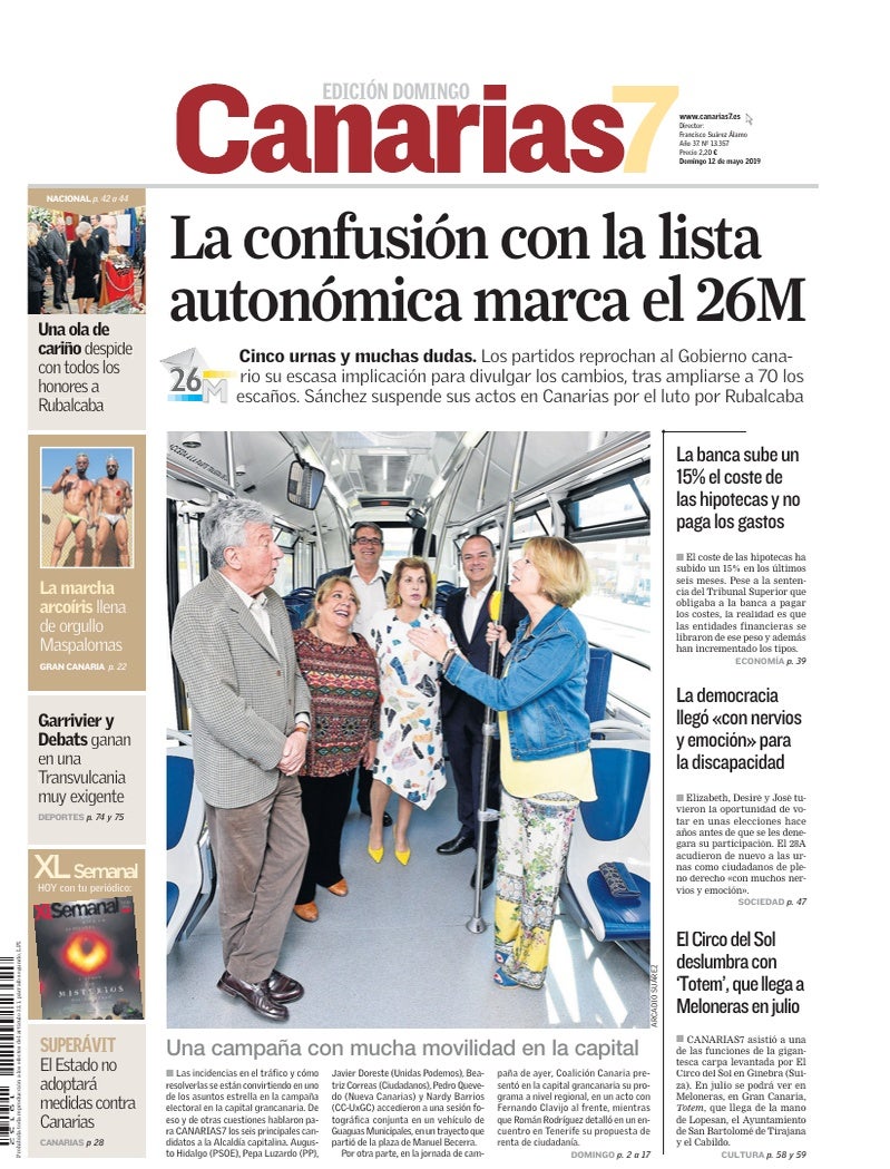Portada Canarias7 12-05-2019