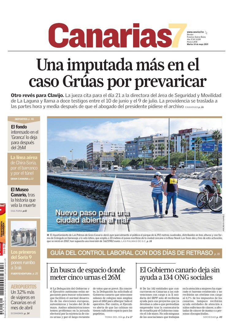 Portada Canarias7 14-05-2019
