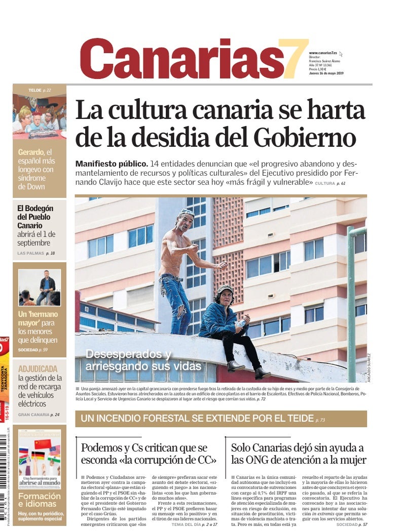Portada Canarias7 16-05-2019