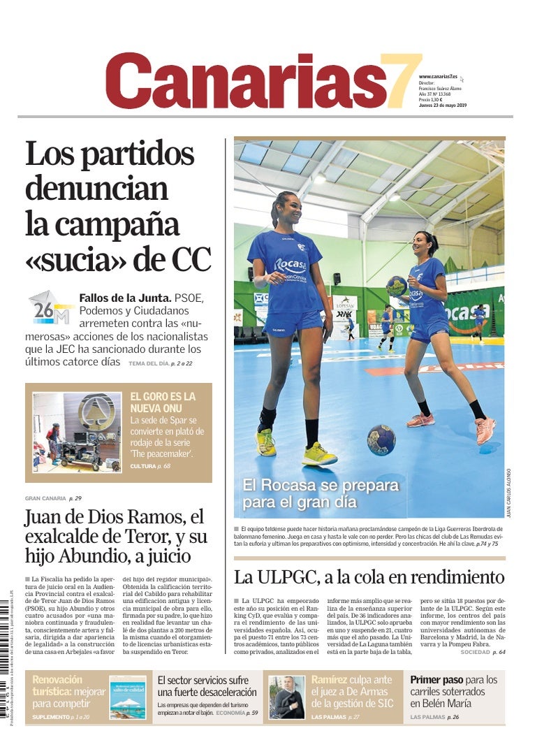 Portada Canarias7 23-05-2019