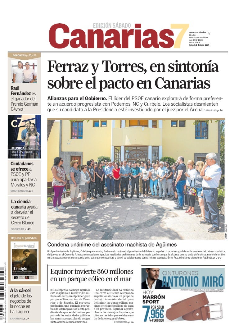 Portada Canarias7 01-06-2019
