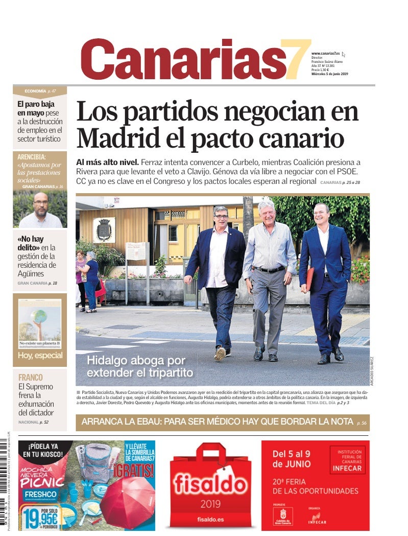 Portada Canarias7 05-06-2019