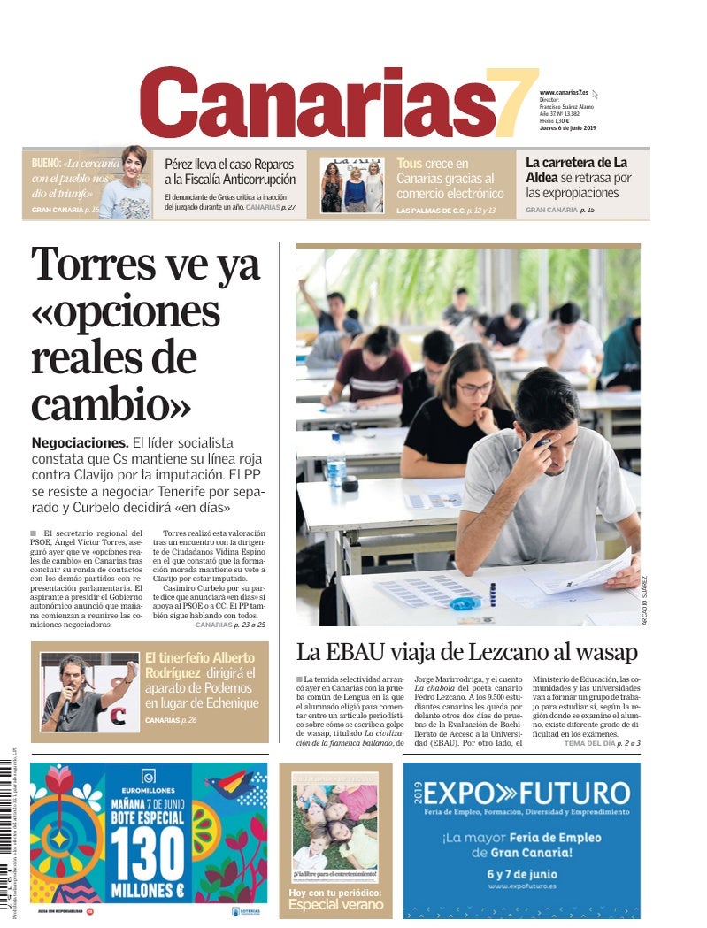 Portada Canarias7 06-06-2019