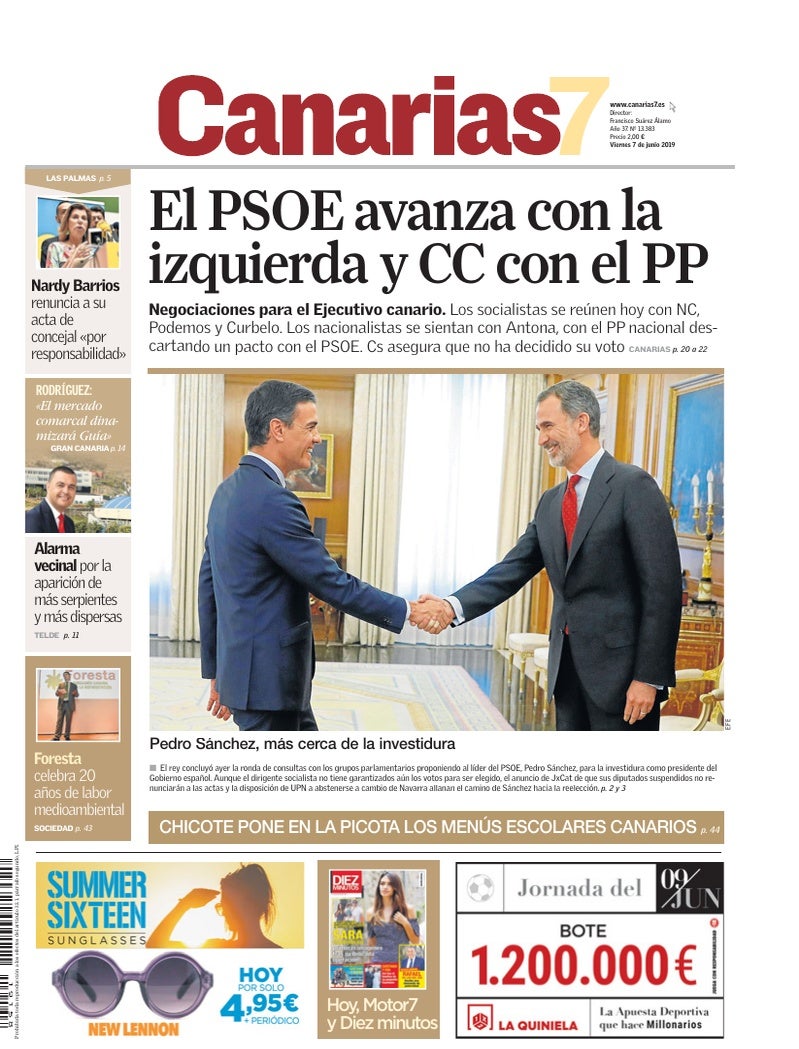 Portada Canarias7 07-06-2019