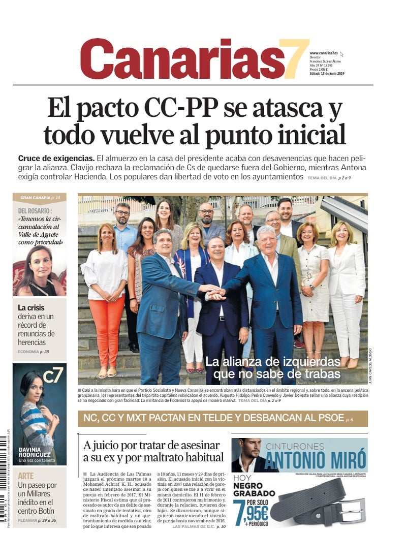 Portada Canarias7 15-06-2019