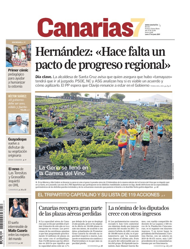 Portada Canarias7 17-06-2019
