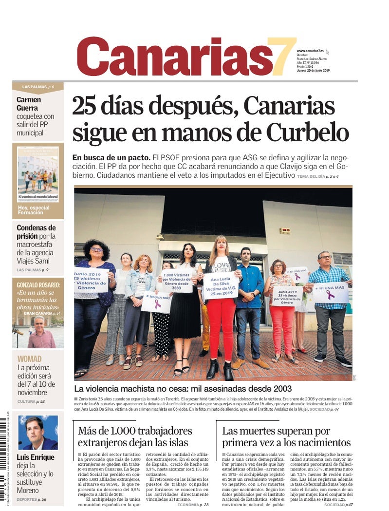 Portada Canarias7 20-06-2019