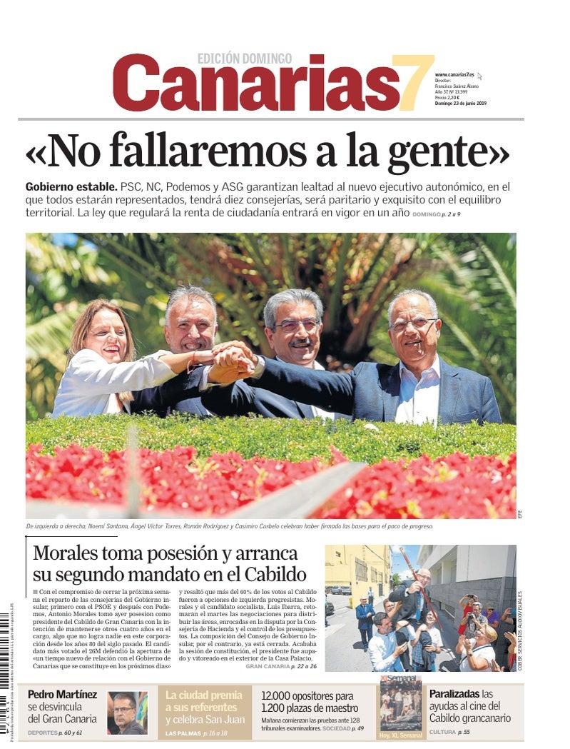 Portada Canarias7 23-06-2019