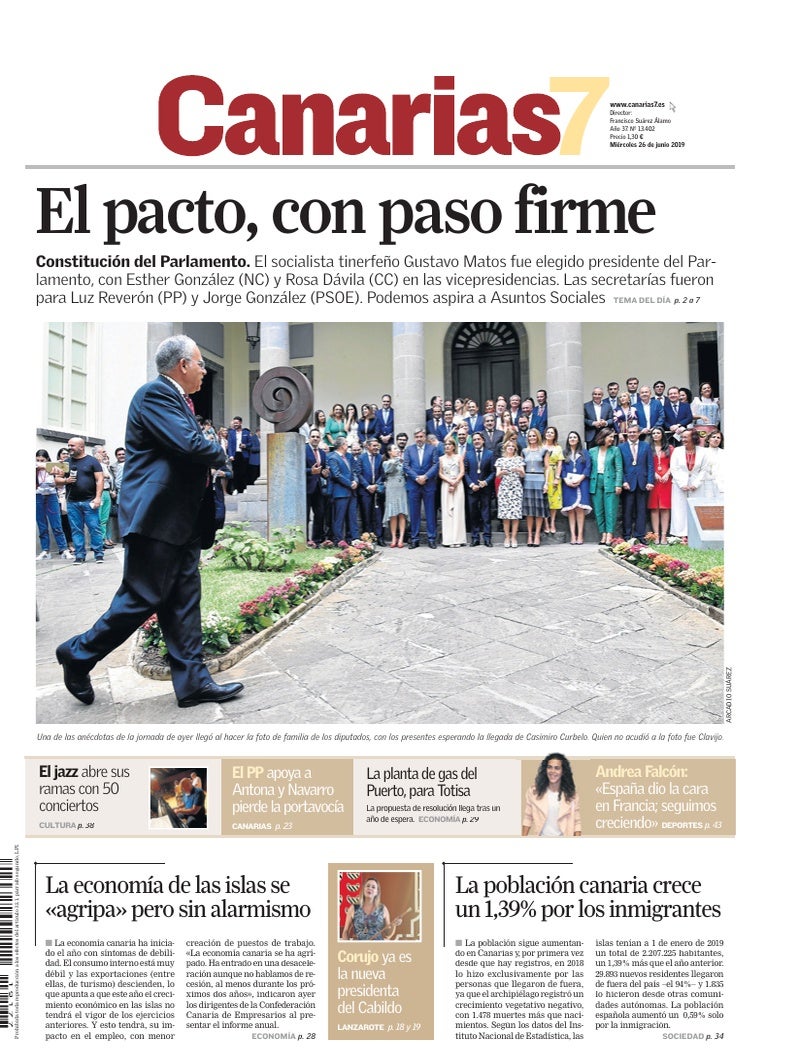 Portada Canarias7 26-06-2019