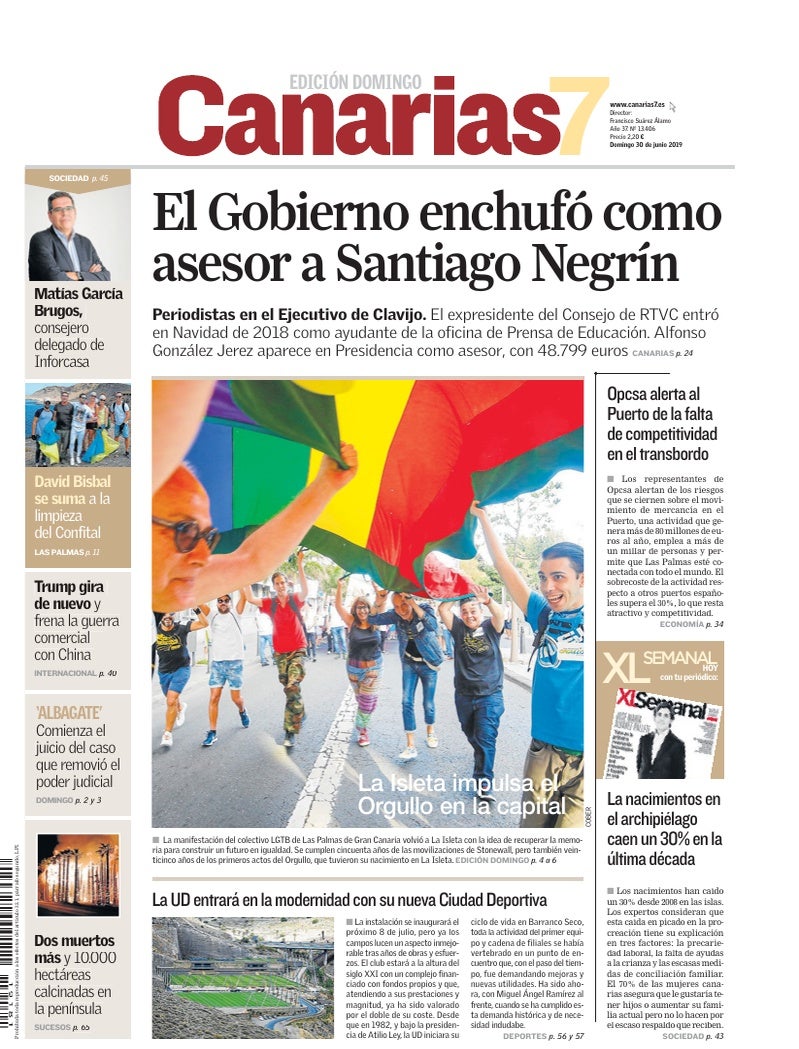 Portada Canarias7 30-06-2019