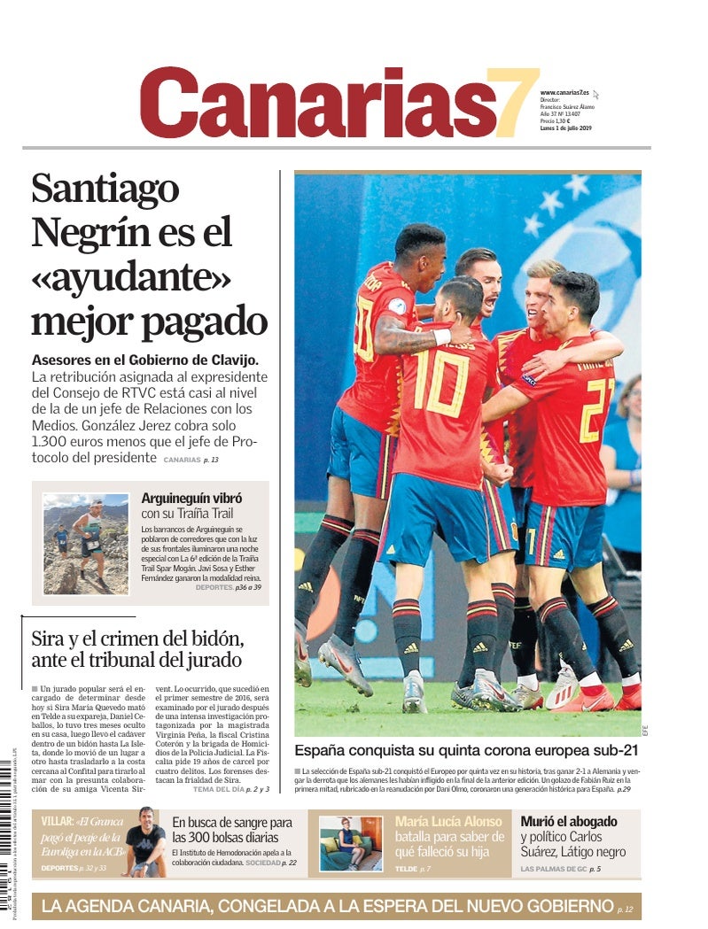 Portada Canarias7 01-07-2019