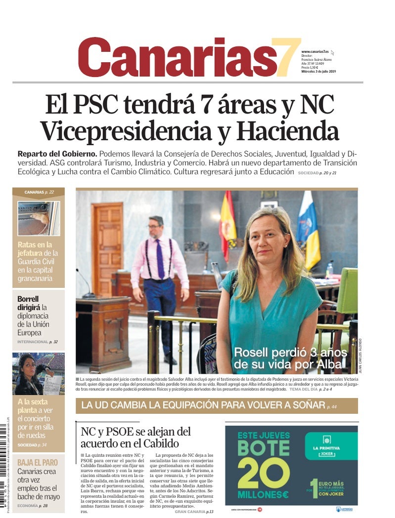 Portada Canarias7 03-07-2019