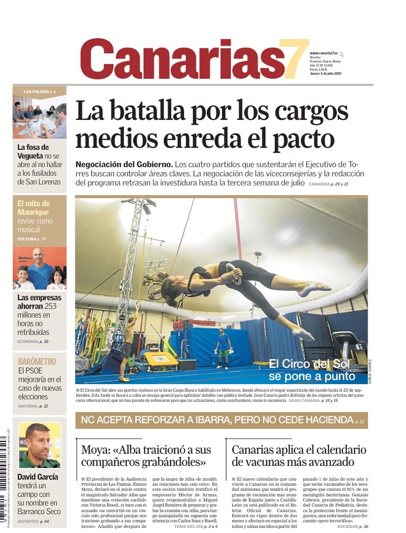 Portada Canarias7 04-07-2019