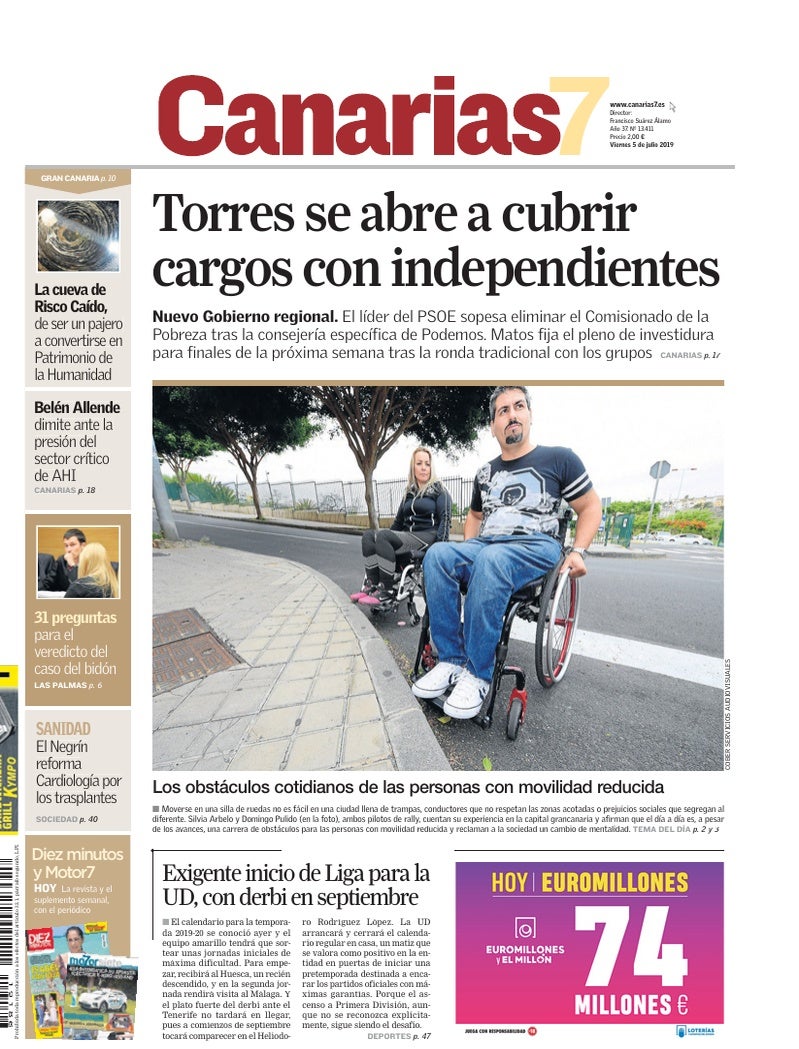 Portada Canarias7 05-07-2019