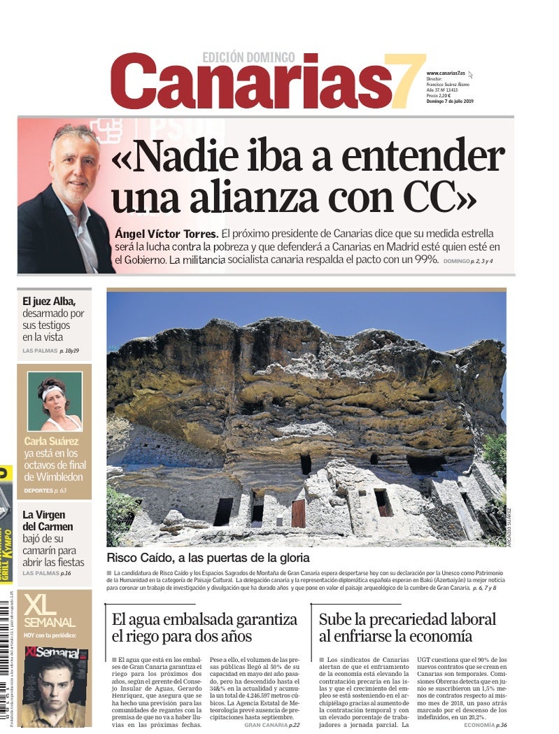 Portada Canarias7 07-07-2019