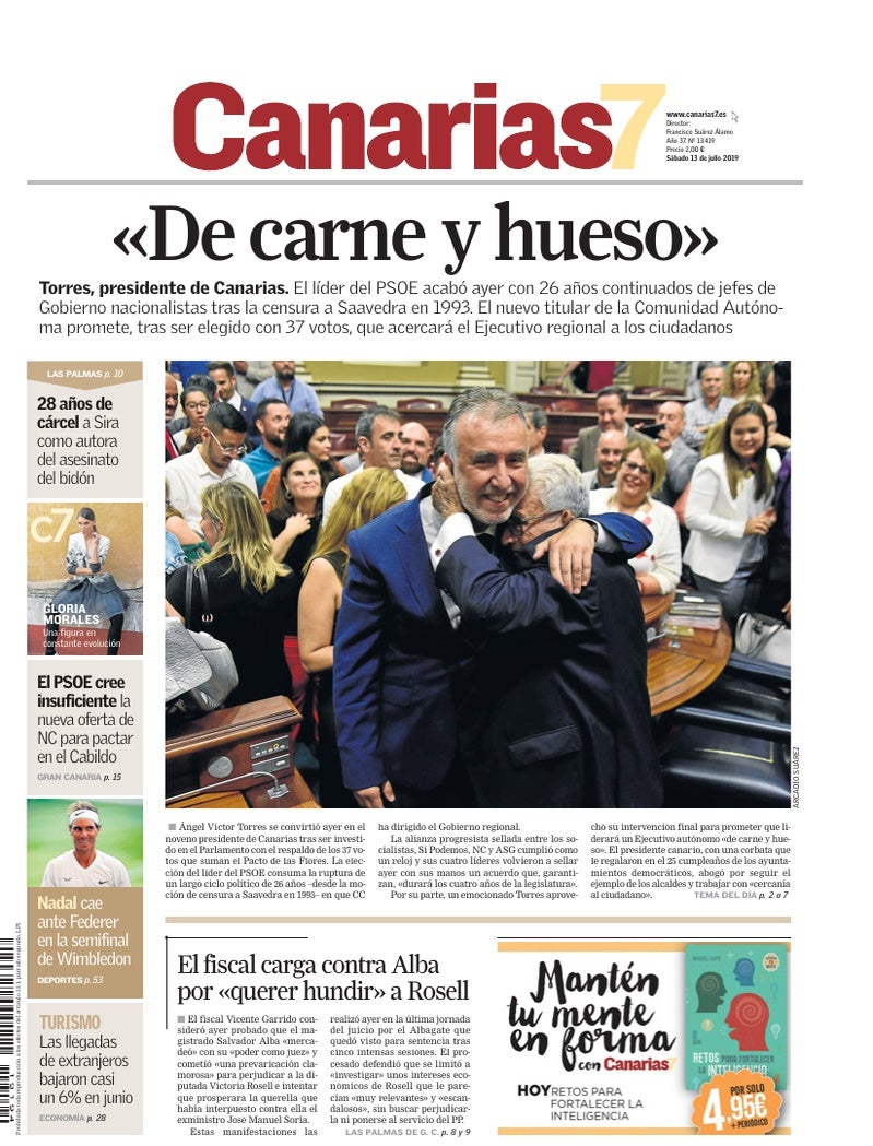 Portada Canarias7 13-07-2019