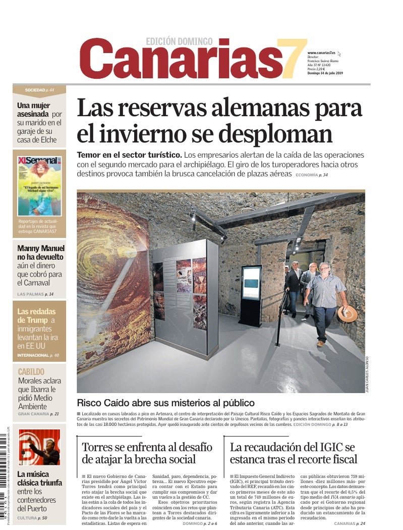 Portada Canarias7 14-07-2019