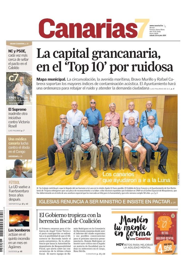 Portada Canarias7 20-07-2019