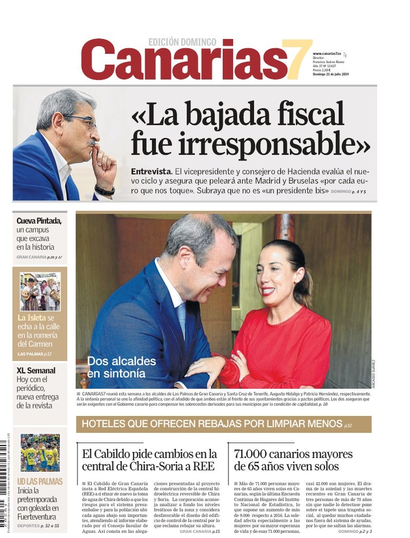 Portada Canarias7 21-07-2019
