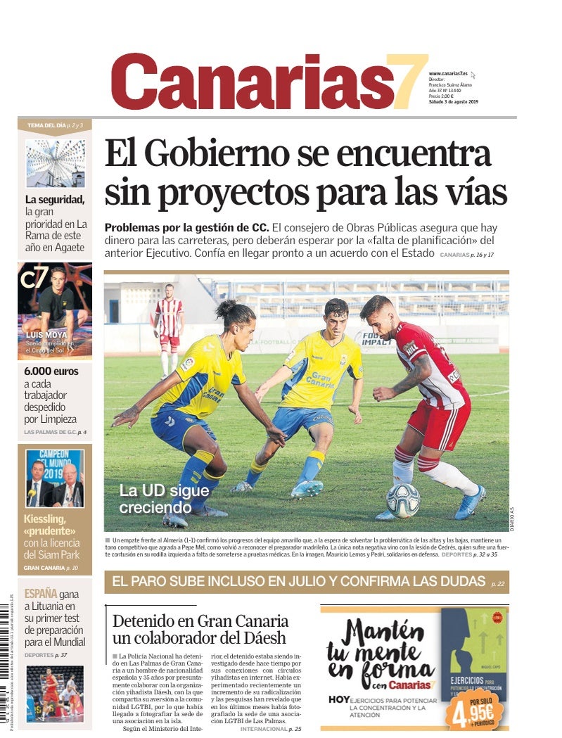 Portada Canarias7 03-08-2019