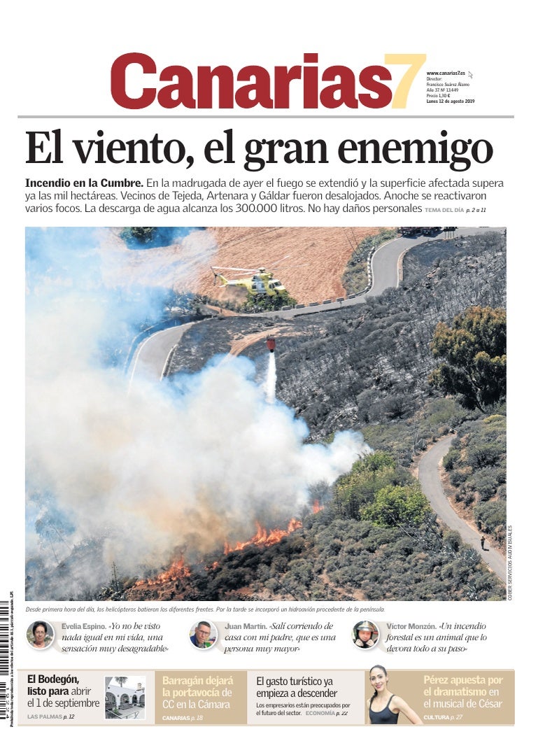 Portada Canarias7 12-08-2019