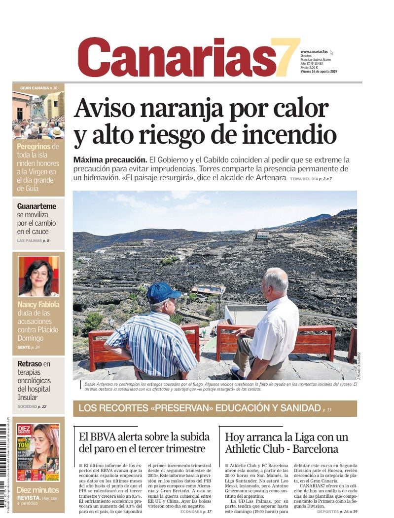 Portada Canarias7 16-08-2019