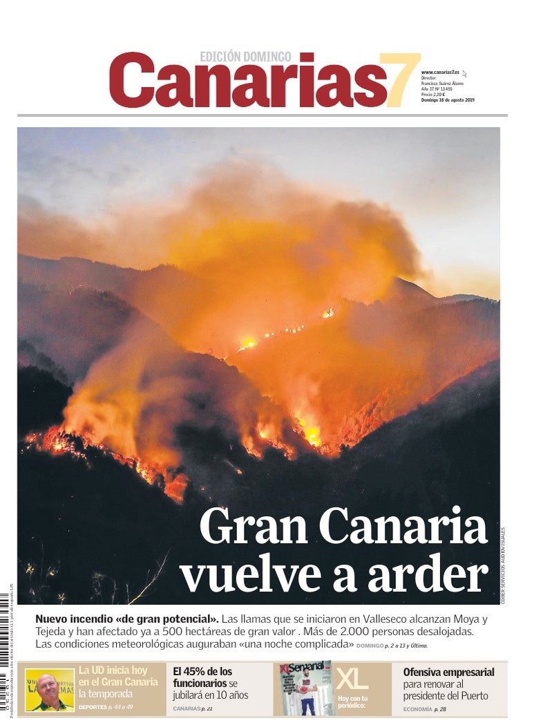 Portada Canarias7 18-08-2019