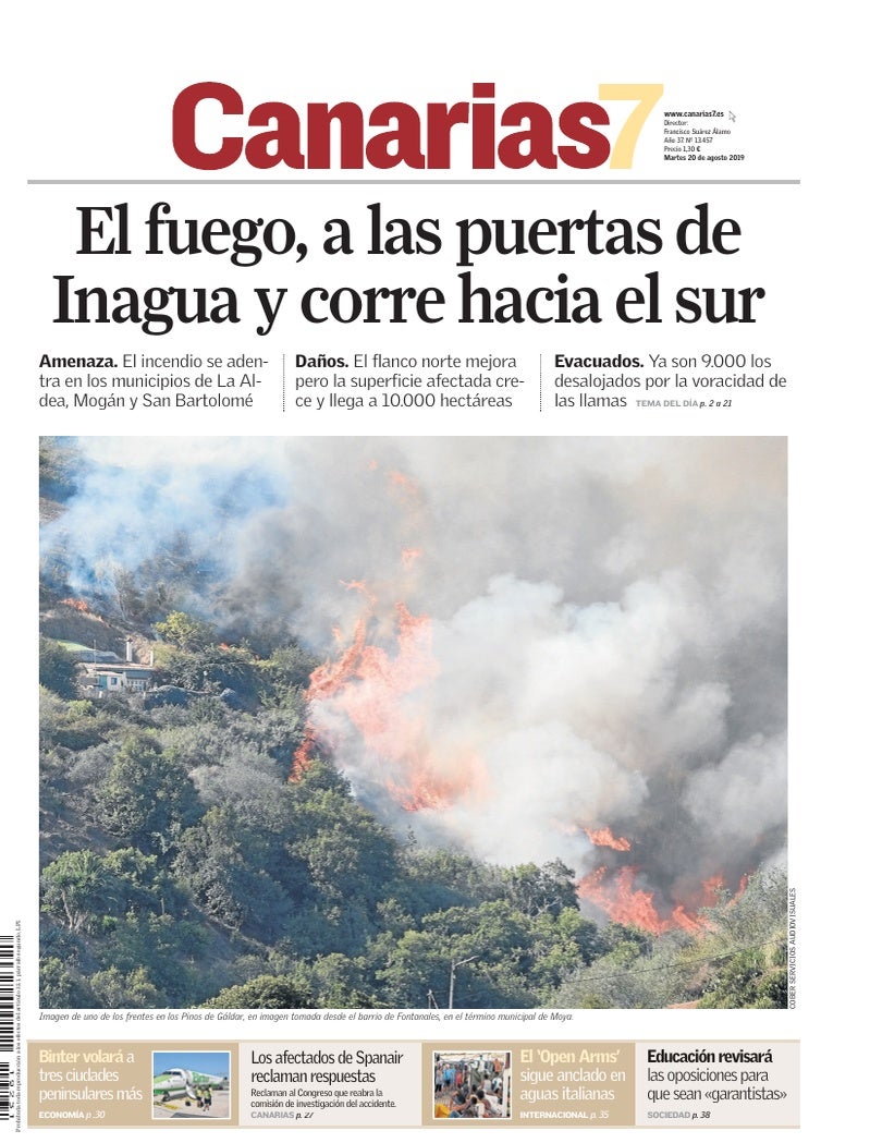 Portada Canarias7 20-08-2019